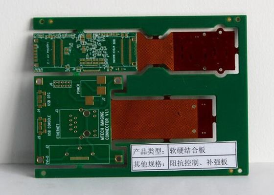 แผงวงจรสีเขียว FR4 0.8mm 2oz Copper PCB Rigid Flex